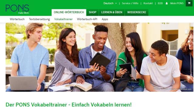 PONS Vokabeltrainer Bild: PONS Vokabeltrainer