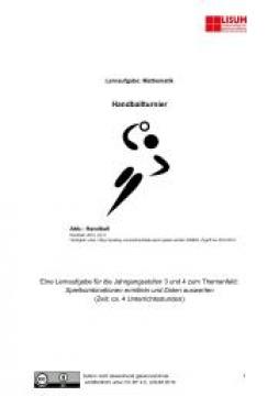 Lernaufgabe Mathematik: Handballturnier - Spielkombinationen ermitteln und Daten auswerten Bild: Lernaufgabe Mathematik: Handballturnier - Spielkombinationen ermitteln und Daten auswerten